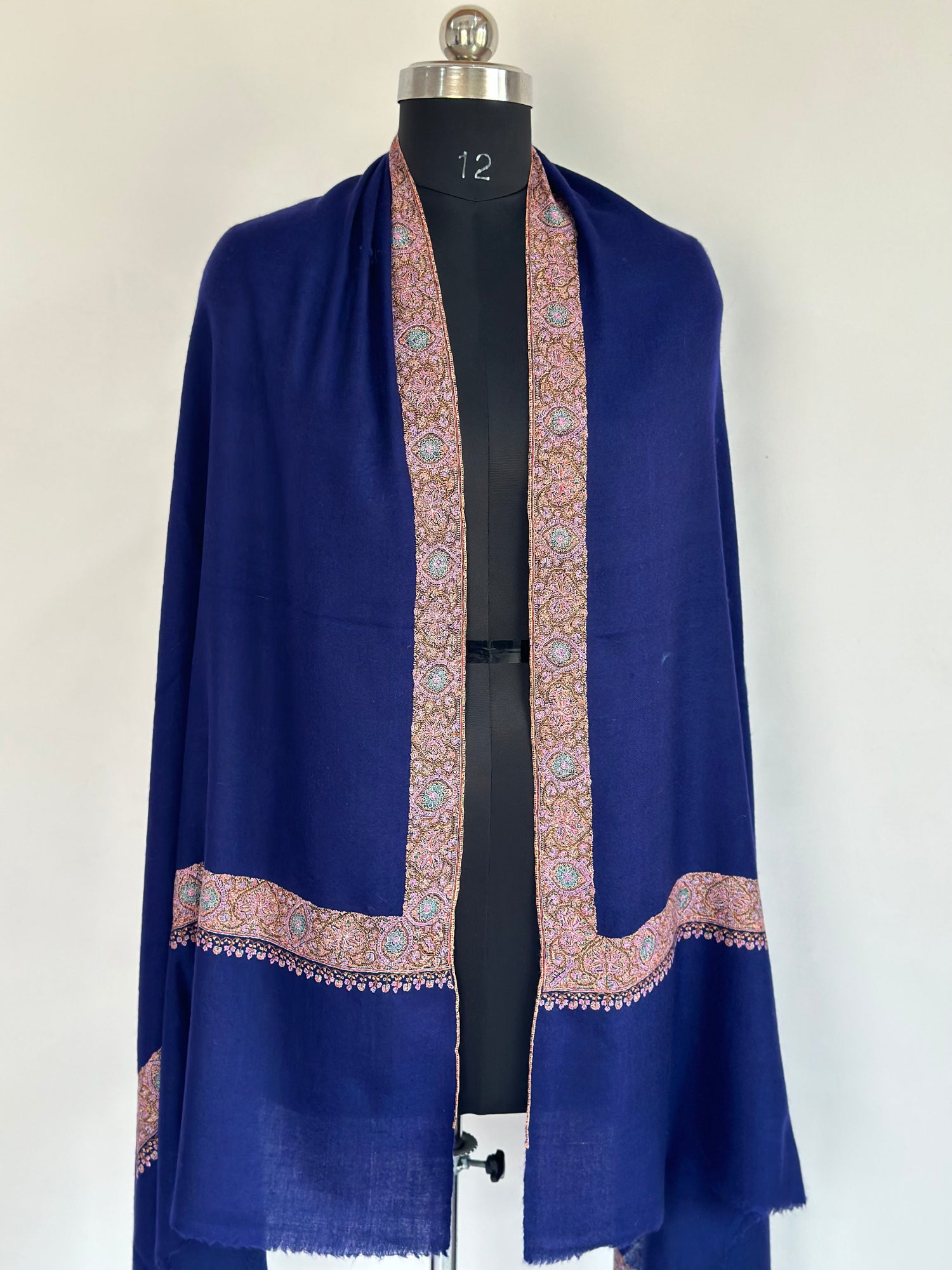 Imperial Indigo Veil GI Pashmina shawl