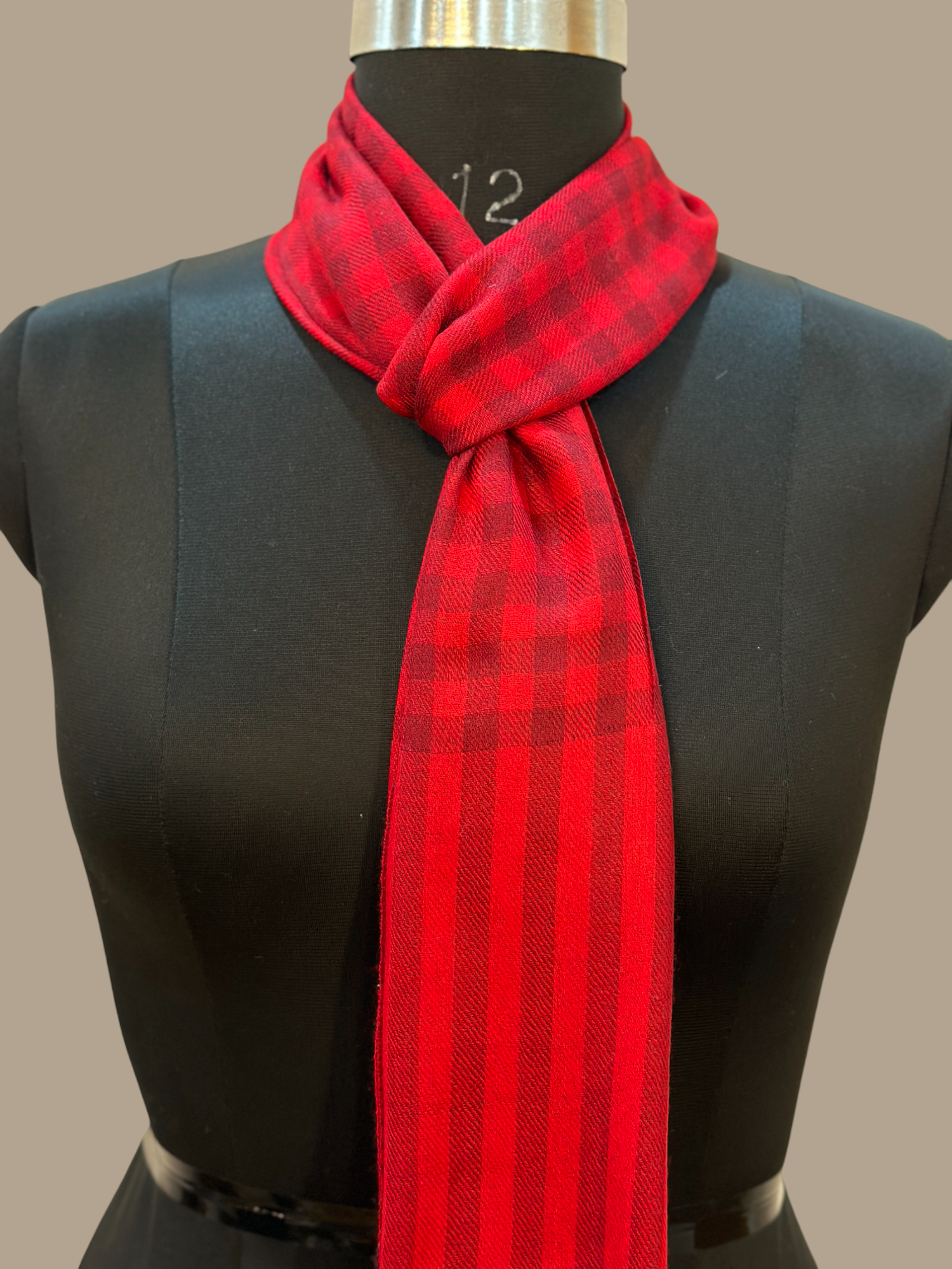 Burgundy Chess Scarf.