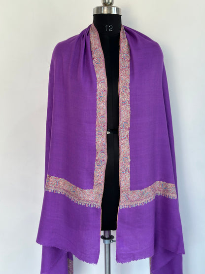 Ruby Mauve GI Pashmina Shawl