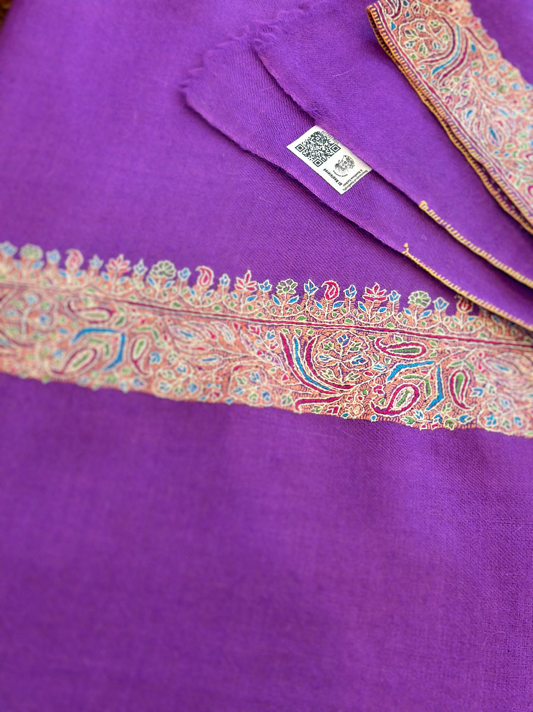 Ruby Mauve GI Pashmina Shawl