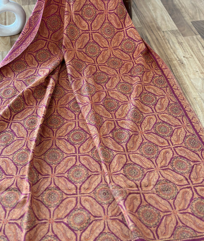 Dusty Rose Drape GI Pashmina Shawl