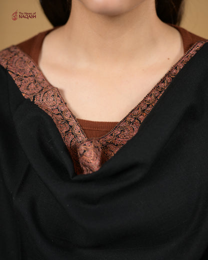Obsidian Cascade Woolen Shawl