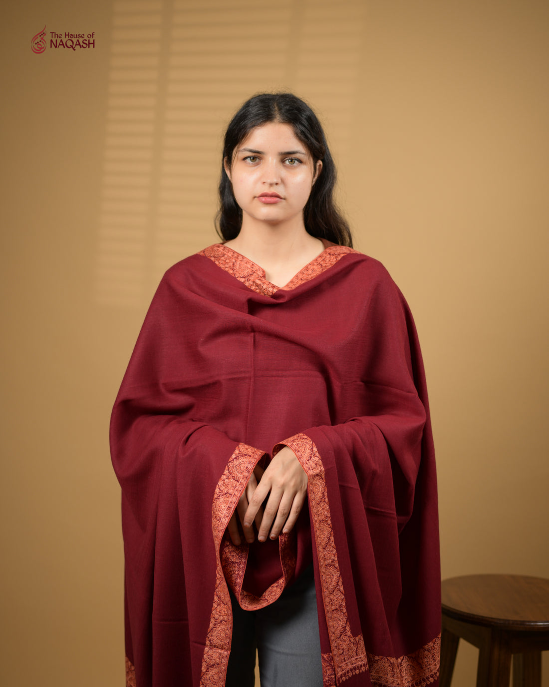 Autumn Blaze Woolen Shawl