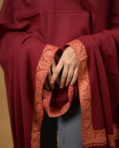 Autumn Blaze Woolen Shawl