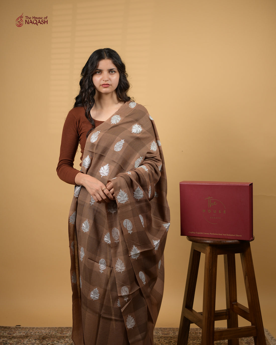 Regal Kashmiri Tilla Shawl