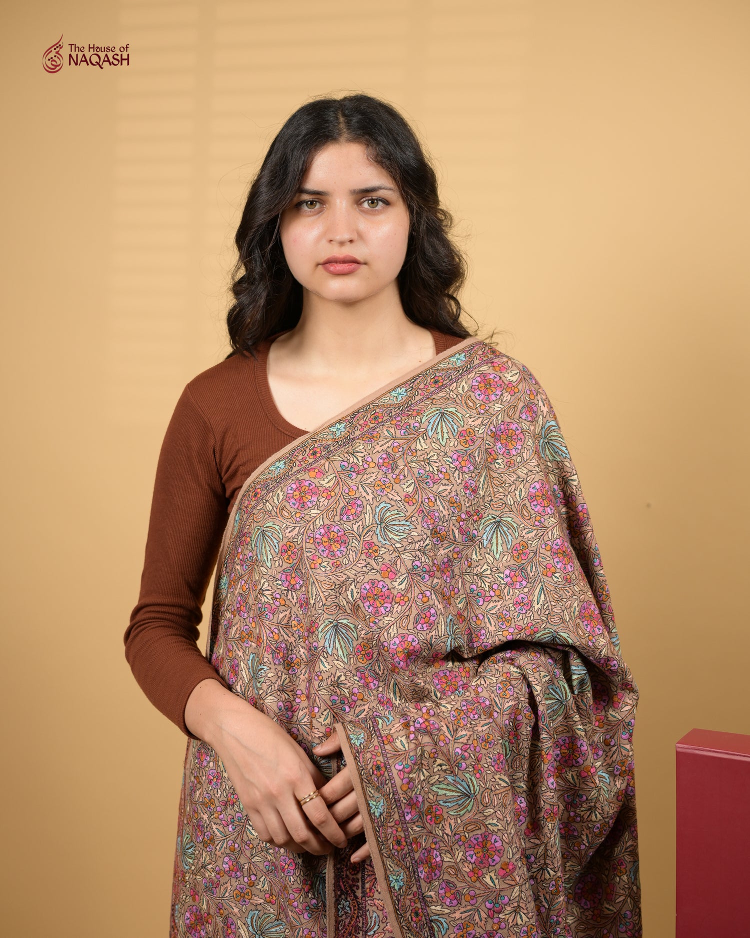 Jamawar Accent Woolen Wrap