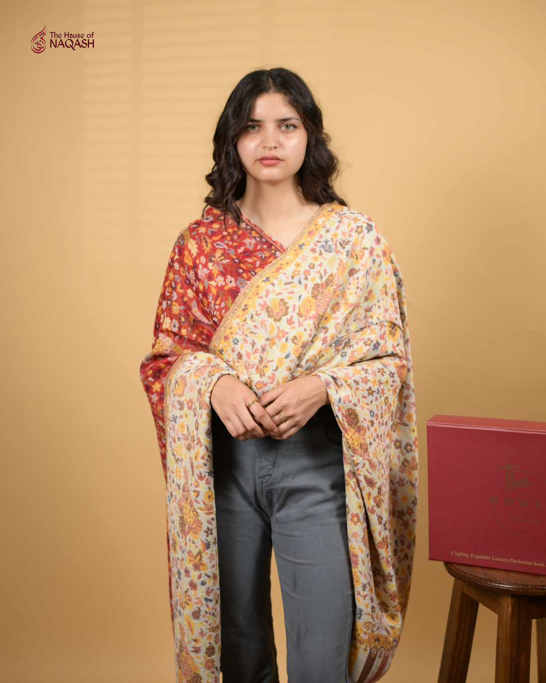 Crimson Sun Reversible Shawl