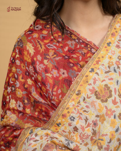 Crimson Sun Reversible Shawl
