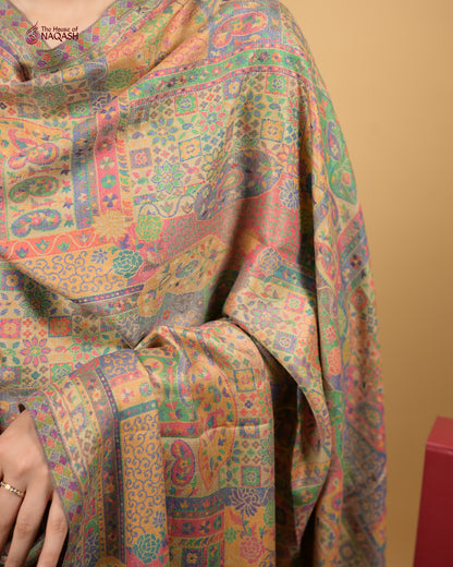 Gilded Crimson Shawl
