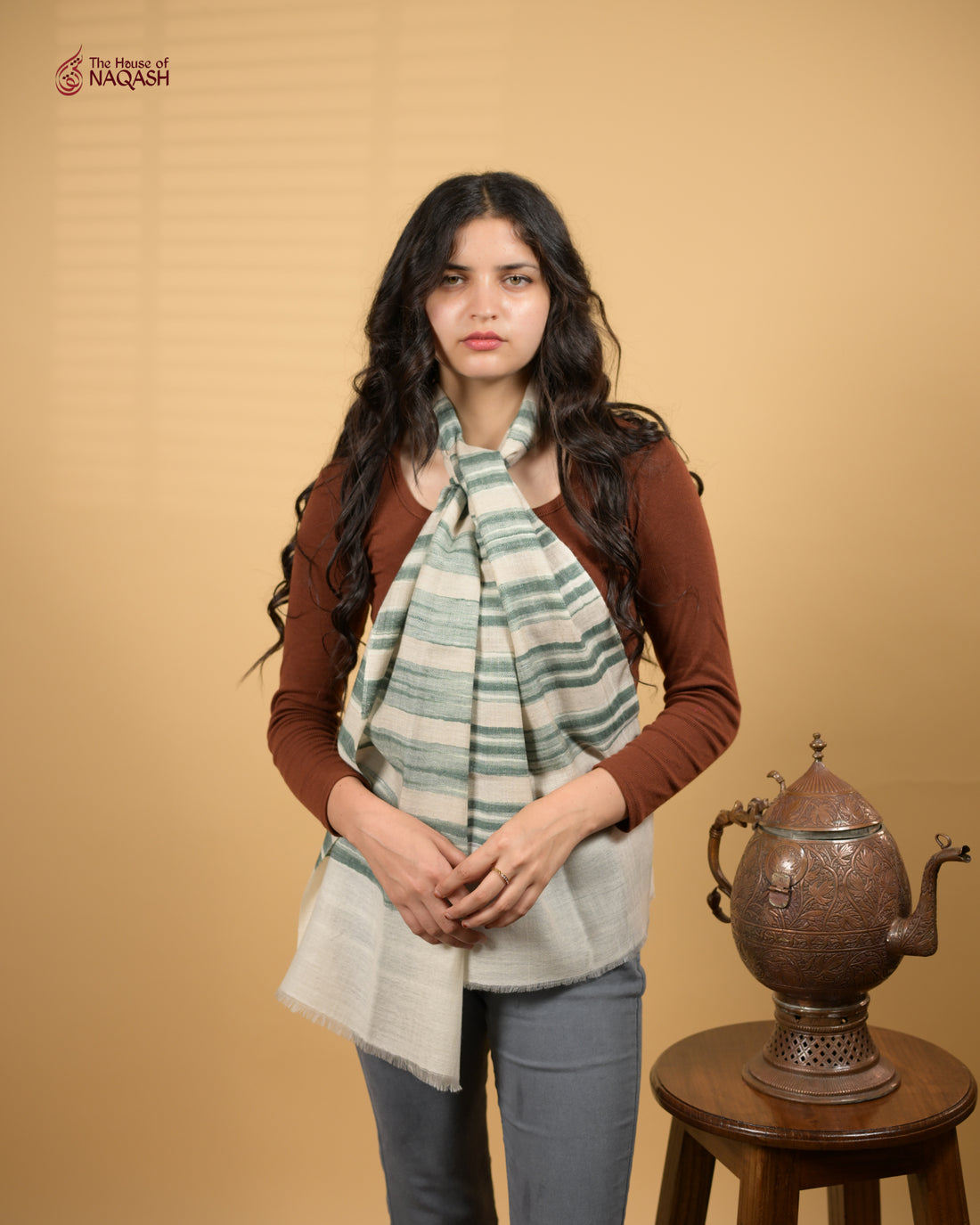 Verdant Stripes Luxe Muffler