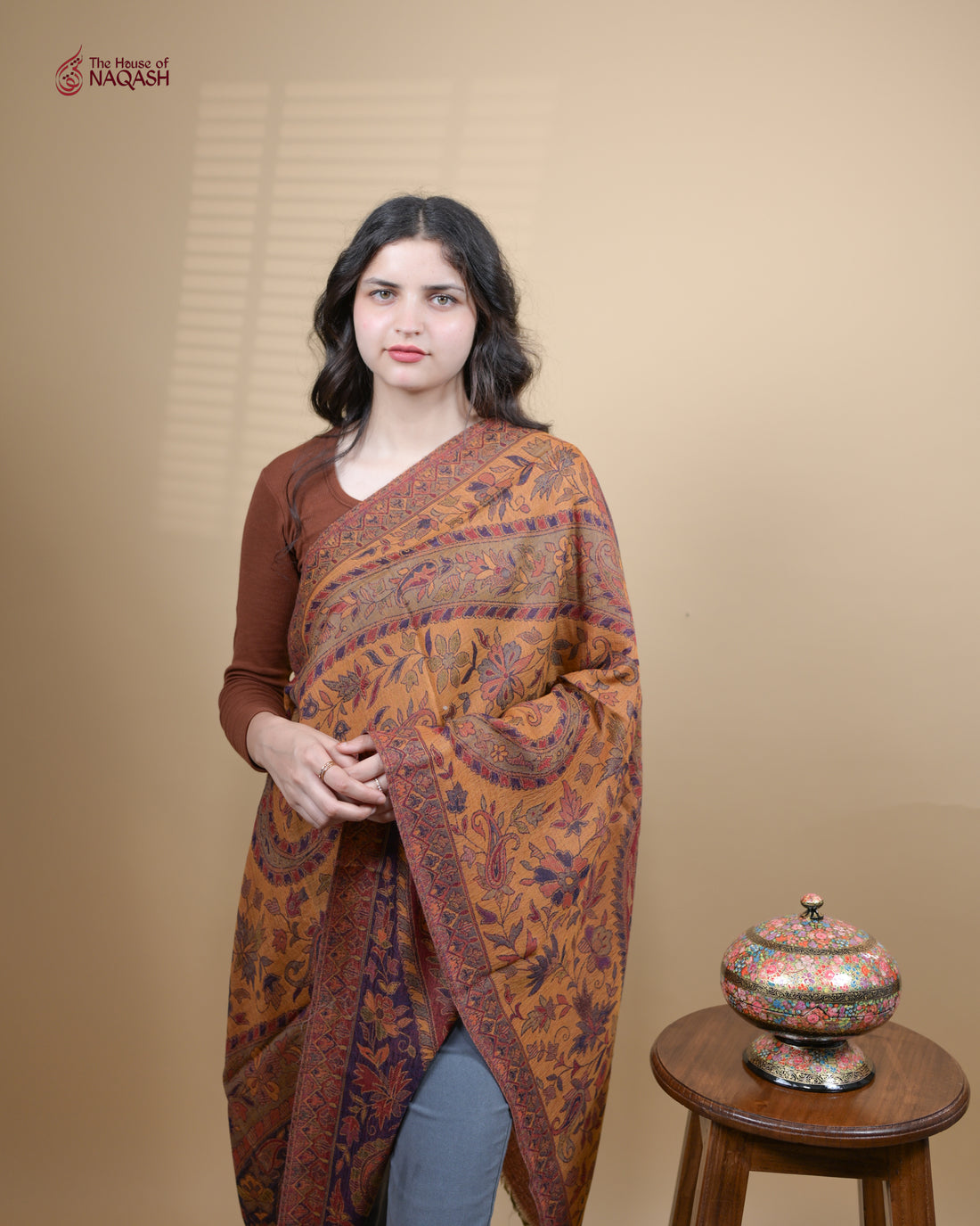 Sunlit Amber Weave Stole