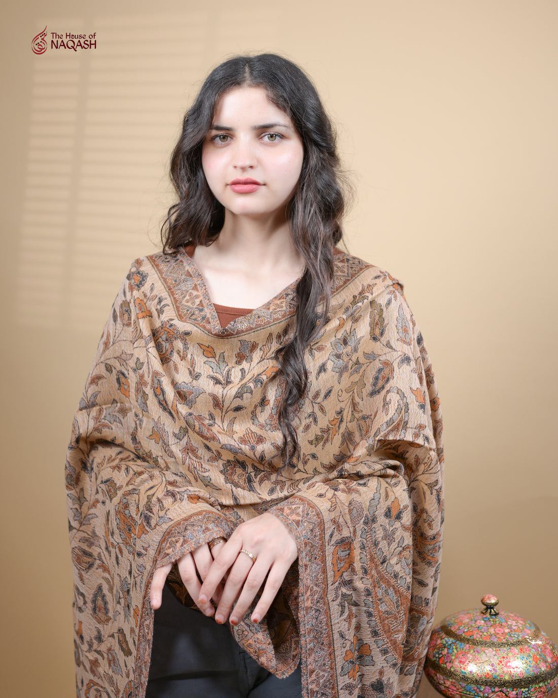 Soft Beige Weave Stole