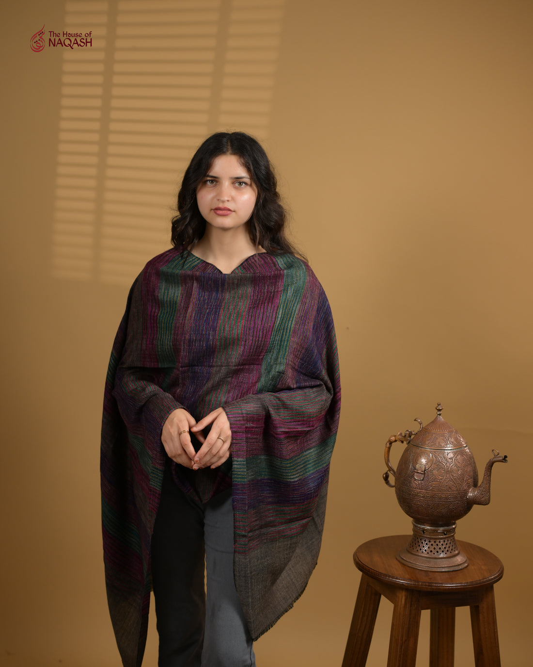 Ash Gray Striped Wrap