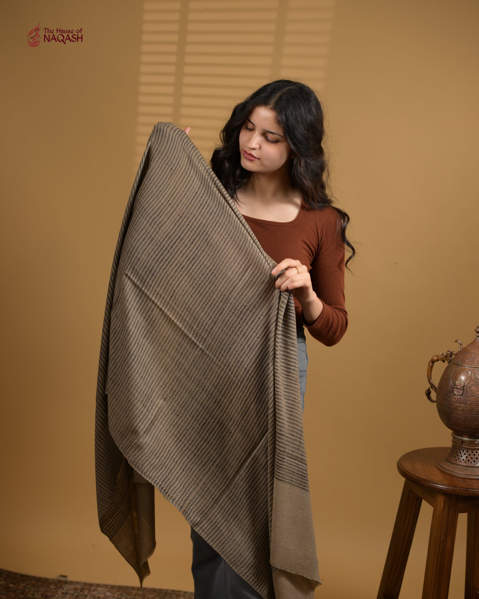Café Noir Striped Wrap