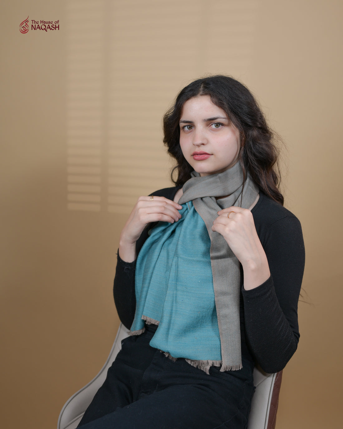 Ocean Breeze Reversible Woolen Scarf