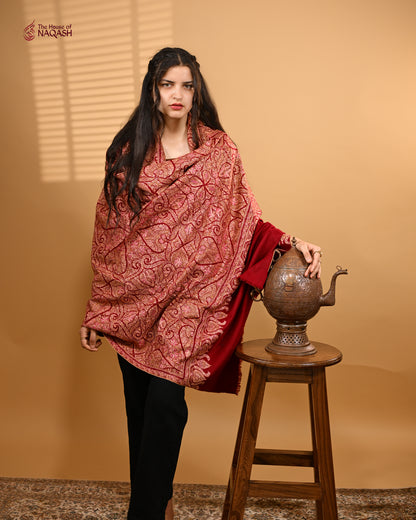Deep Scarlet GI Pashmina Shawl