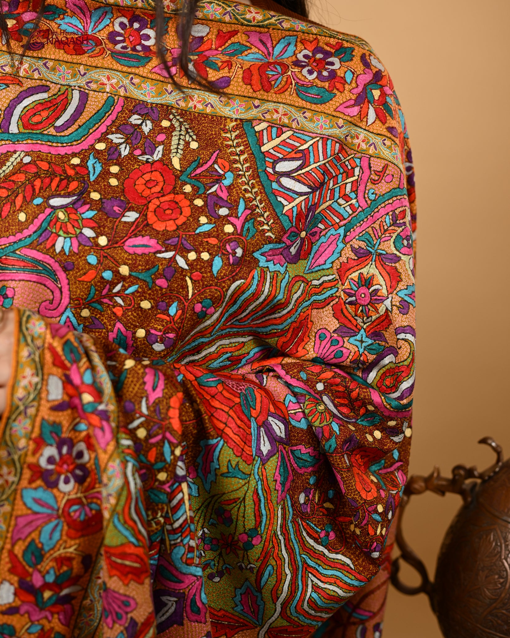 Harvest Gold GI Jamawar Shawl