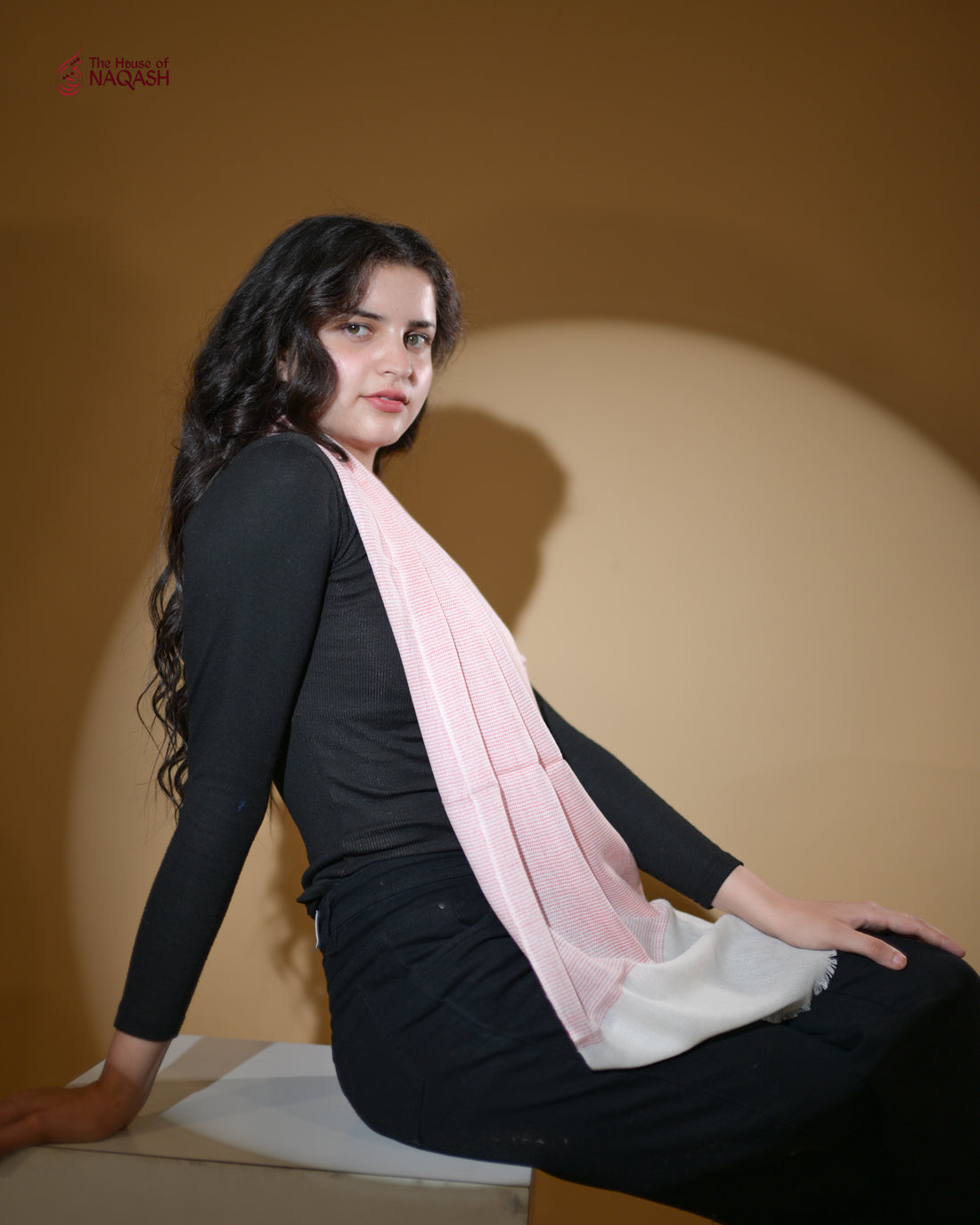 Blush and Snow Scarf