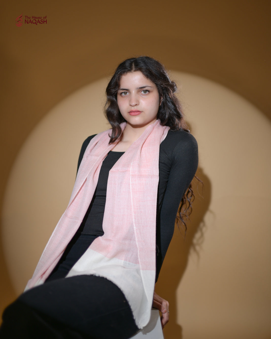 Blush and Snow Scarf