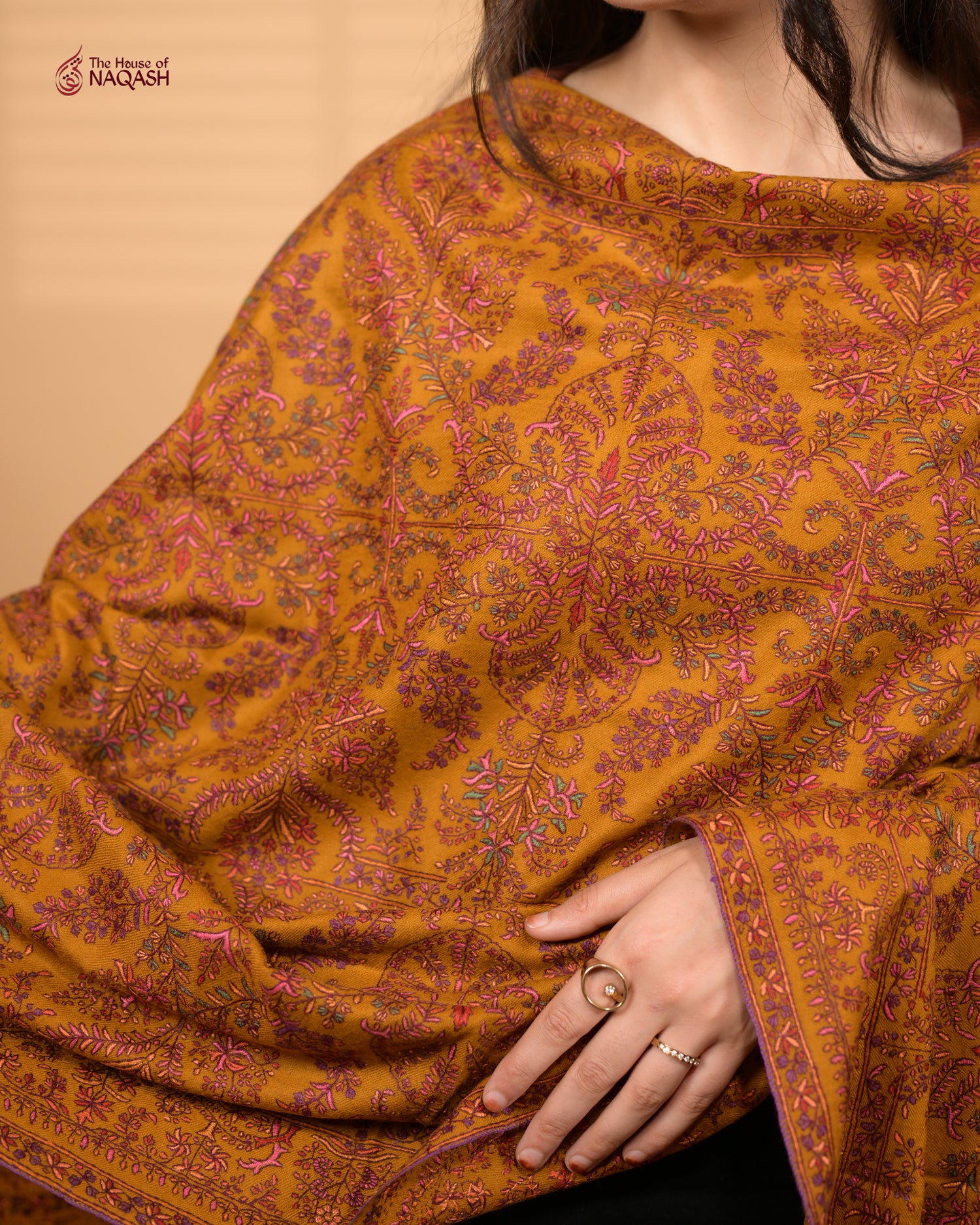 Mustarad Jama GI Pashmina Shawl