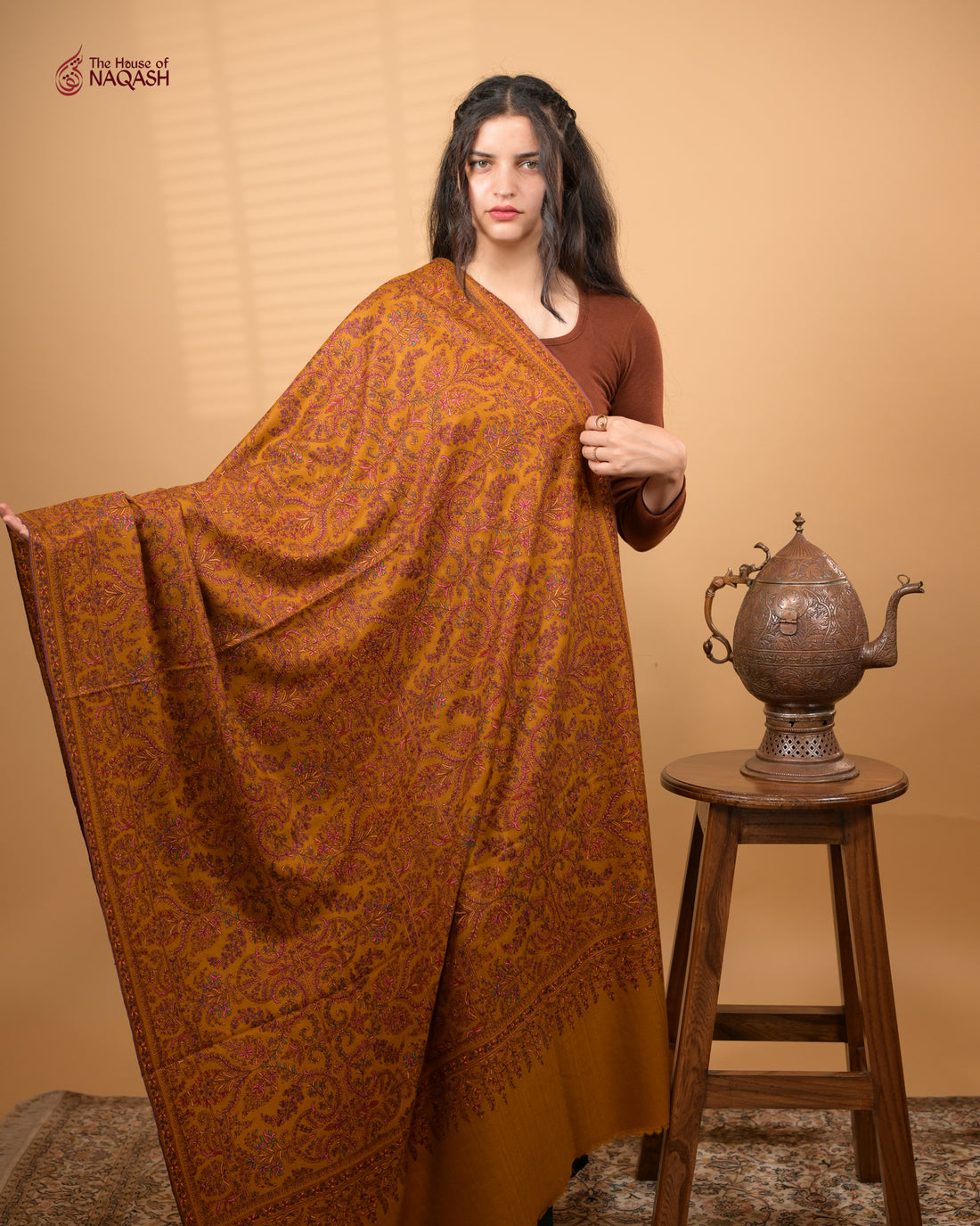 Mustarad Jama GI Pashmina Shawl