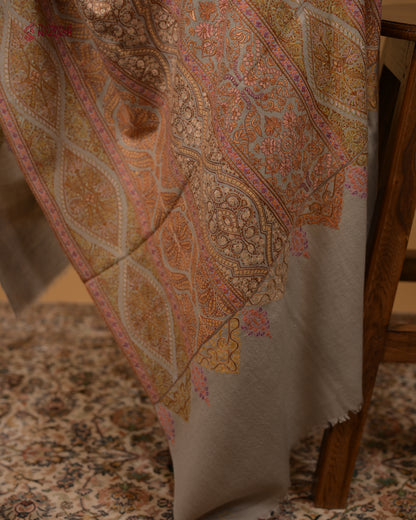 Moonlit Gray GI Pashmina Shawl