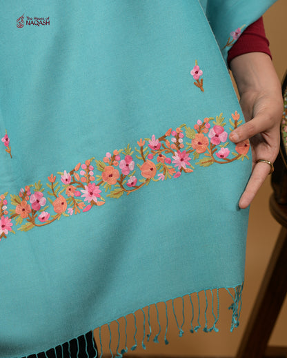 Light Blue Aakash Aari Stole