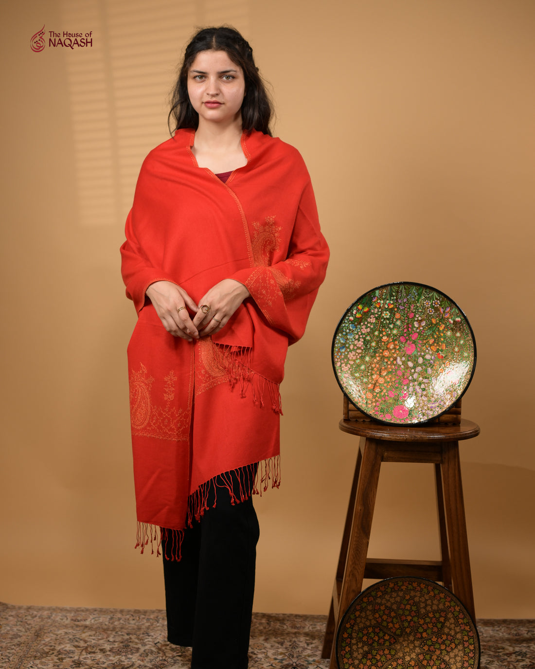 Vermilion Sindoor Aari Stole