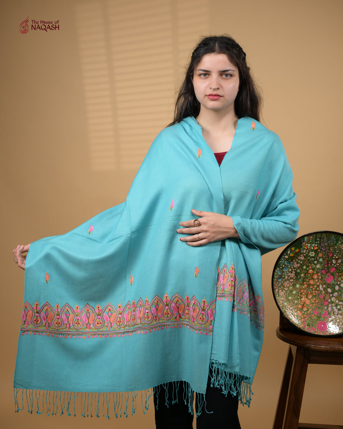 Blue Samudra Aari Stole