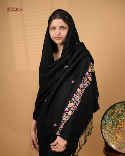 Black Nisha Aari Stole
