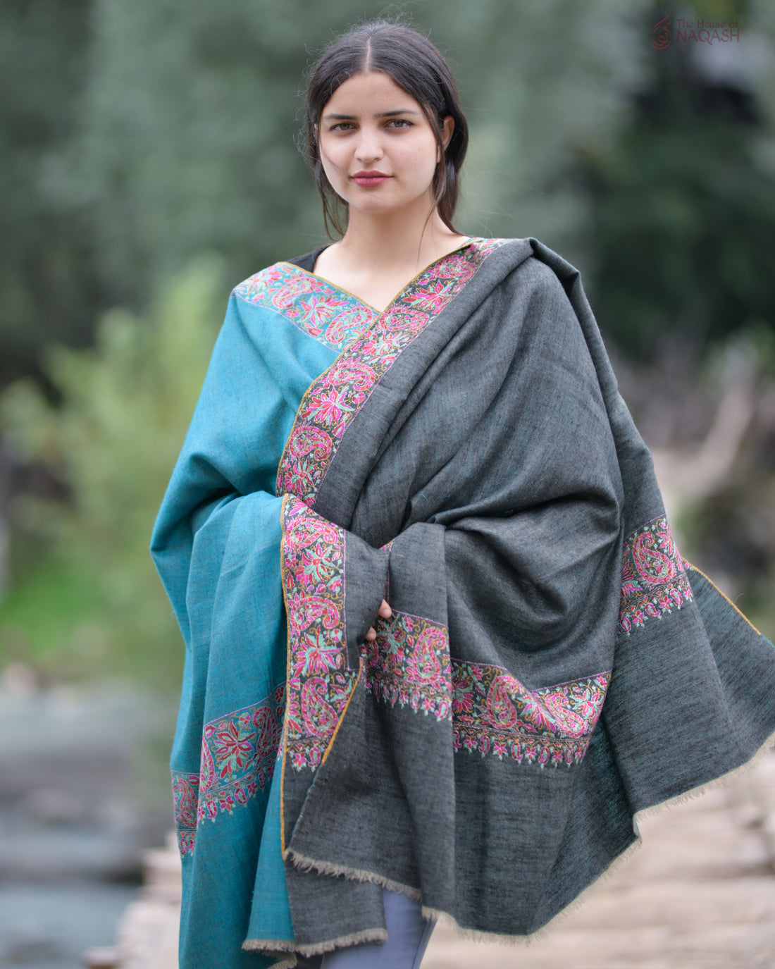 Flip Reversible GI Pashmina Shawl