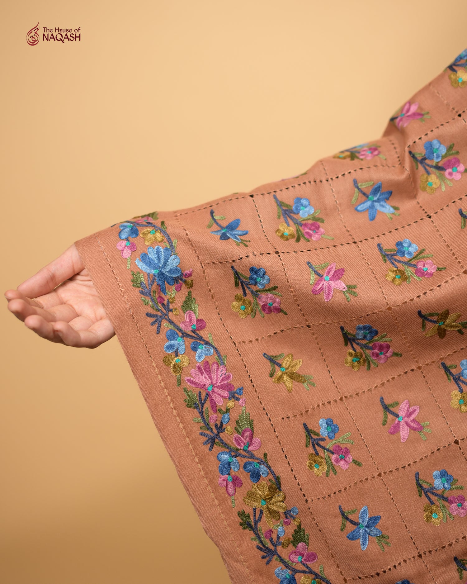 Saffron Ari Craft Stole