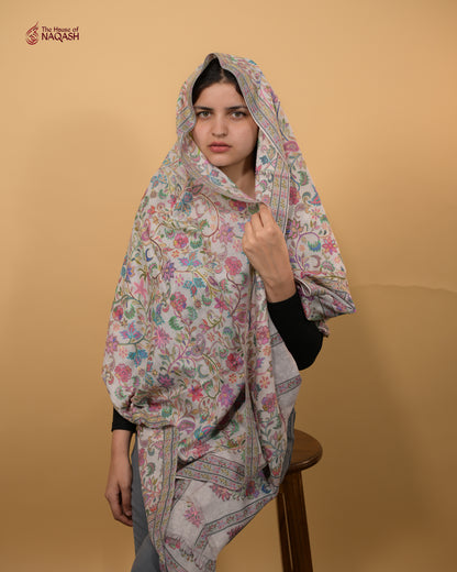 Elysian Bloom Kalamkari Stole
