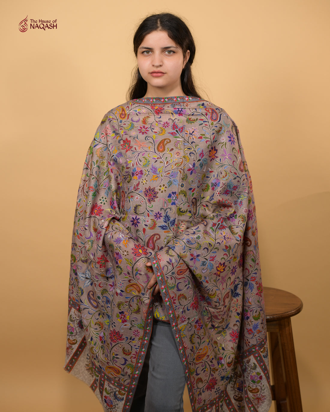 Floral Fresco Kalamkari Stole