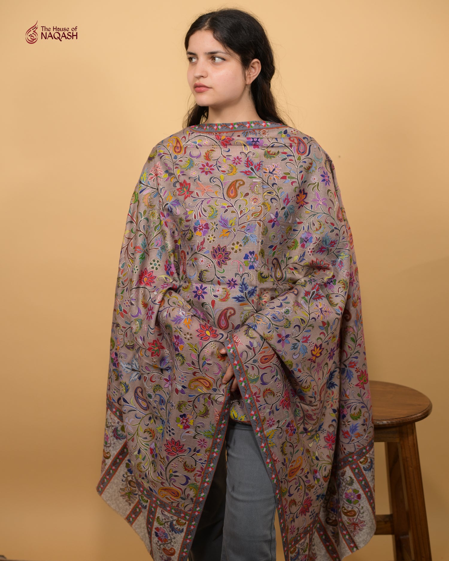 Floral Fresco Kalamkari Stole
