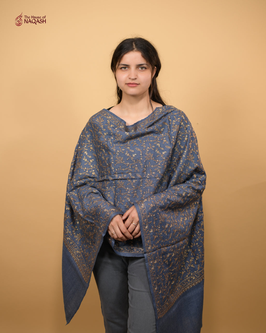 Misty Monarch Jaldar Zari Stole