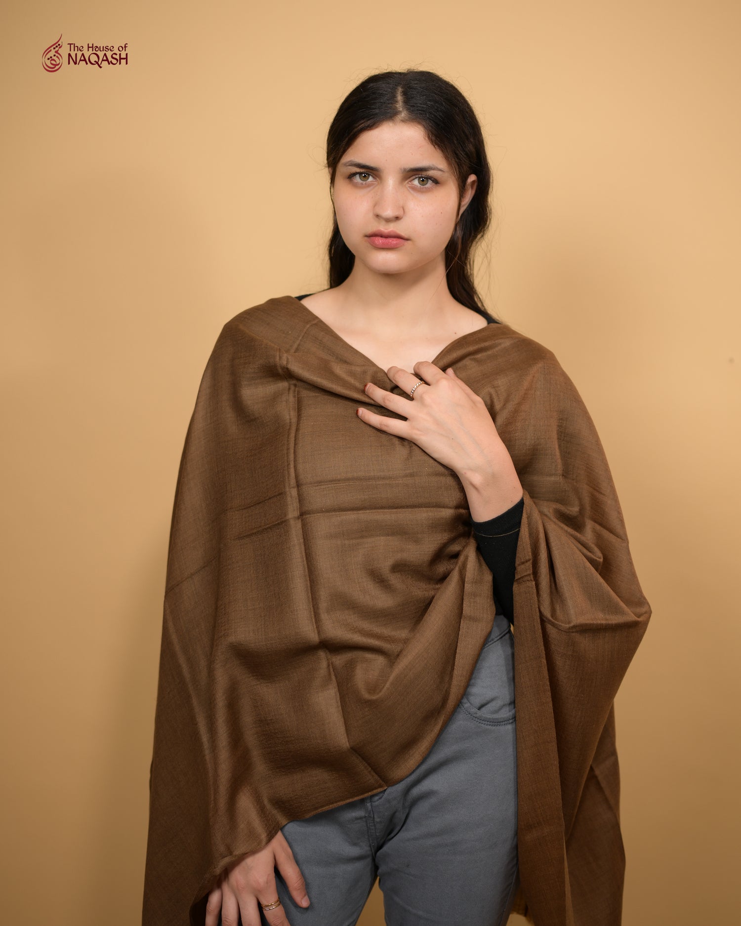Rich Roast Cashmere Stole