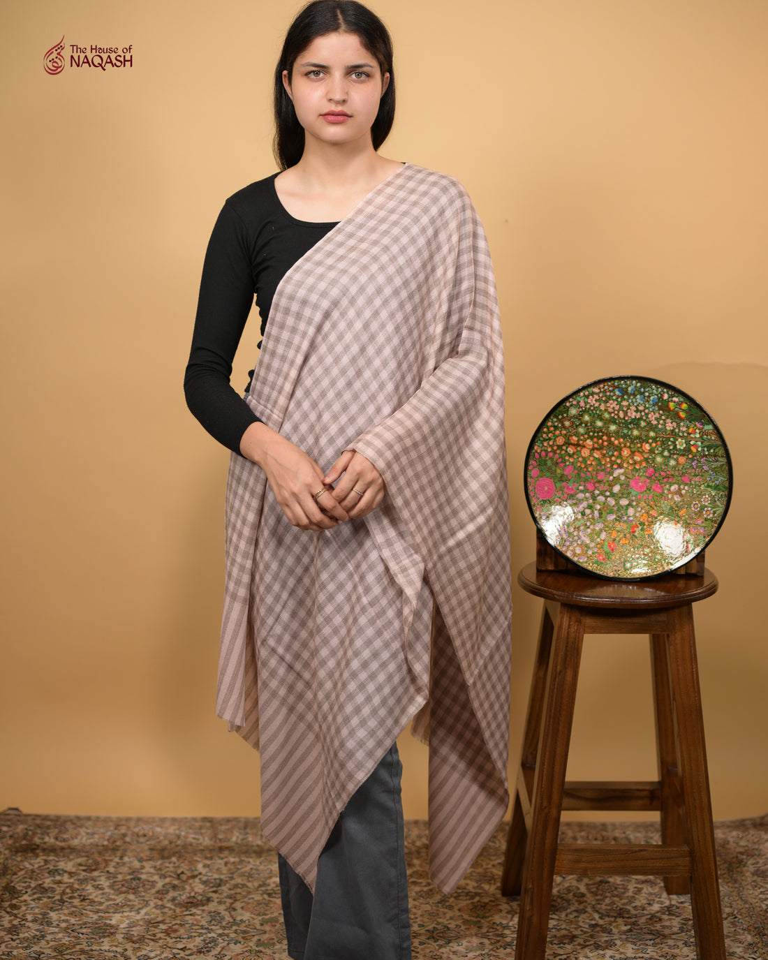 Slate Stripe Elegance Stole