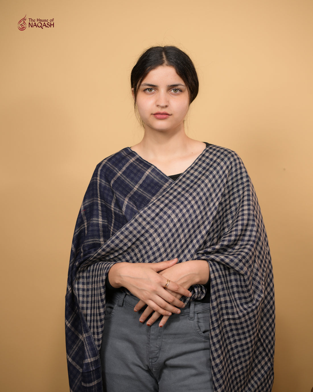 Rich Blue & Inky Noir Stole