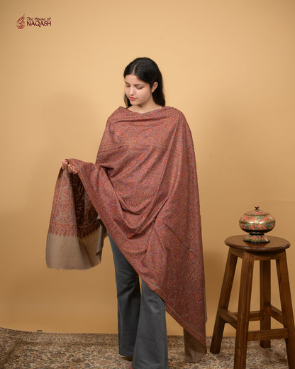 Ethereal Horizon Jamawar Woolen Shawl