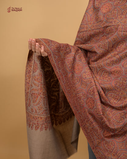 Ethereal Horizon Jamawar Woolen Shawl