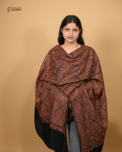 Noir Reverence Jamawar Woolen Shawl