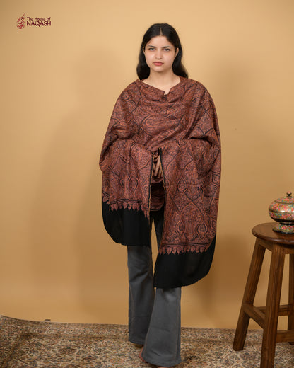 Noir Reverence Jamawar Woolen Shawl