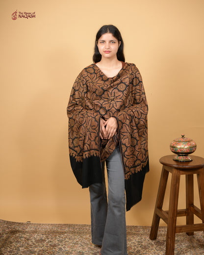 Obsidian Veil Jamawar Woolen Shawl