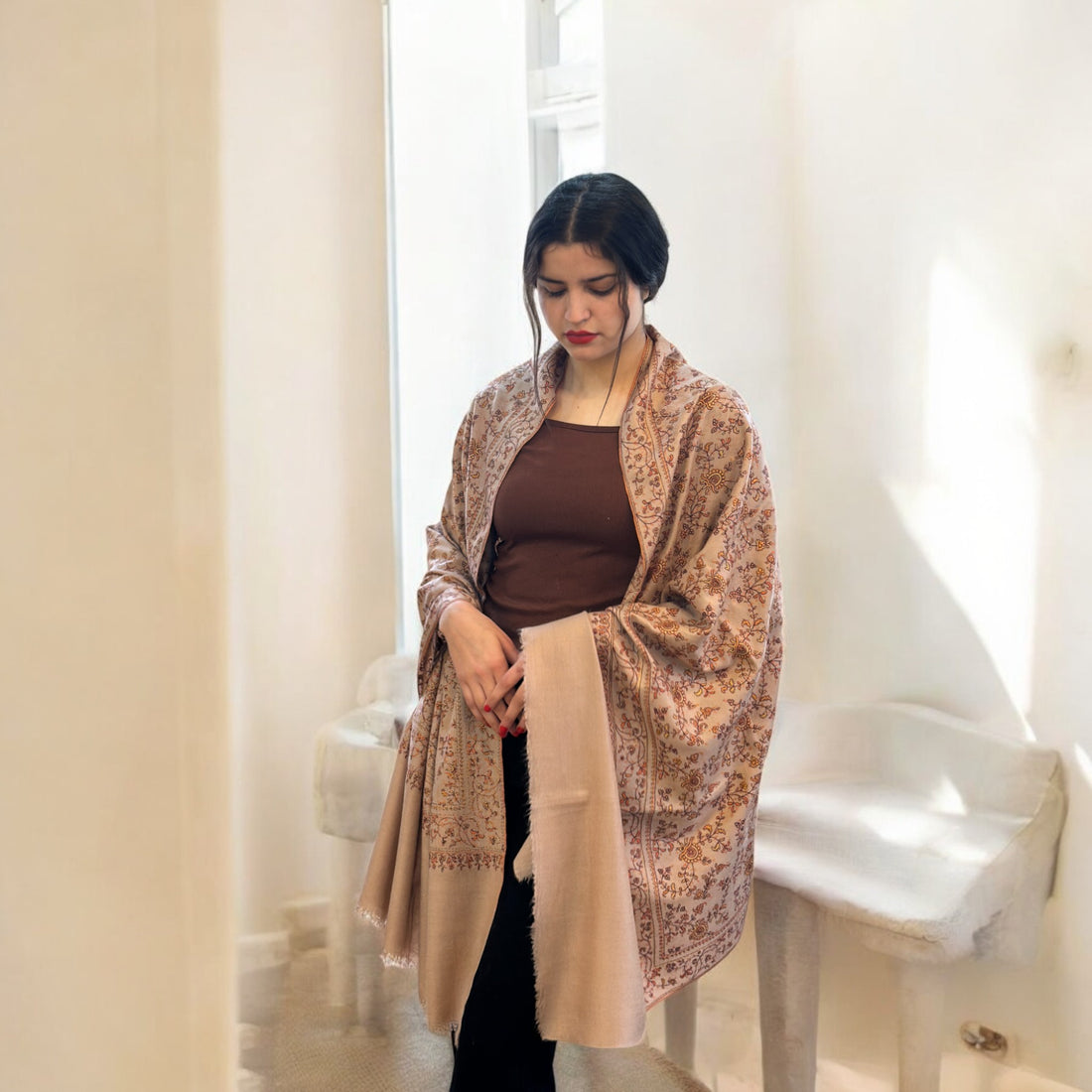 Pure Serenity Handmade Pashmina Shawl