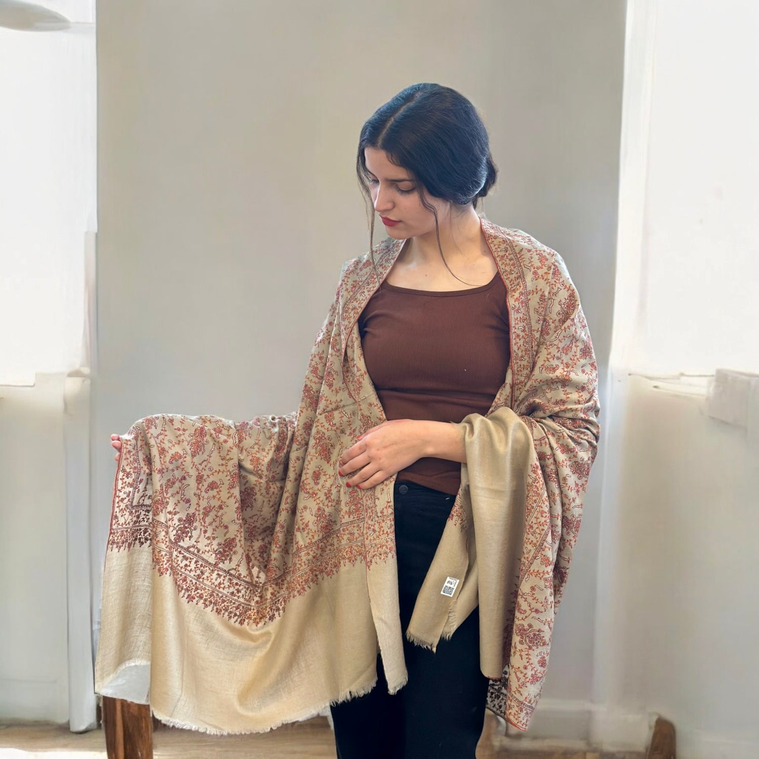 Serenity Handmade Pashmina Shawl – thehouseofnaqash