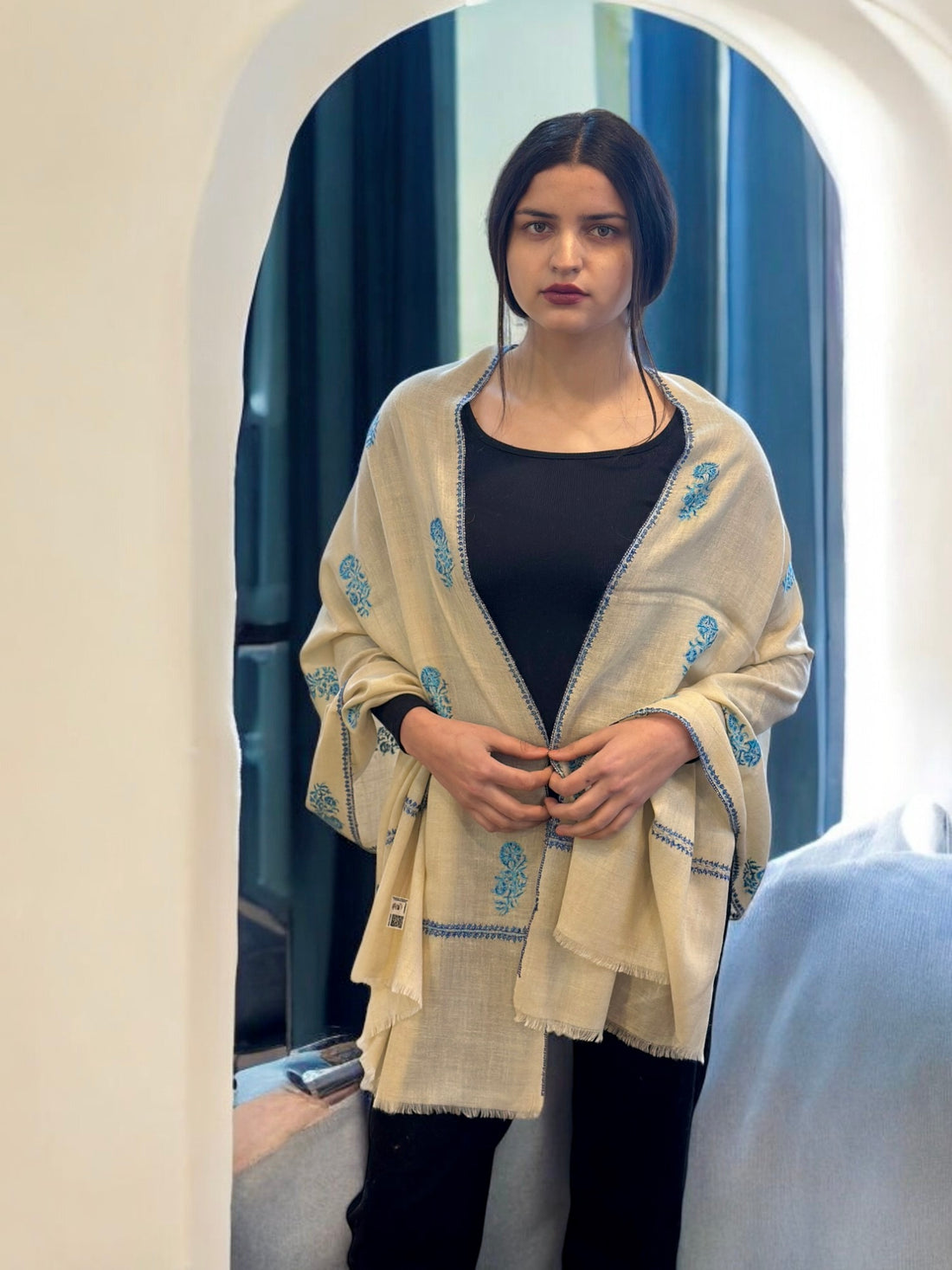 Citrus Glow Buti Dar Pashmina Stole