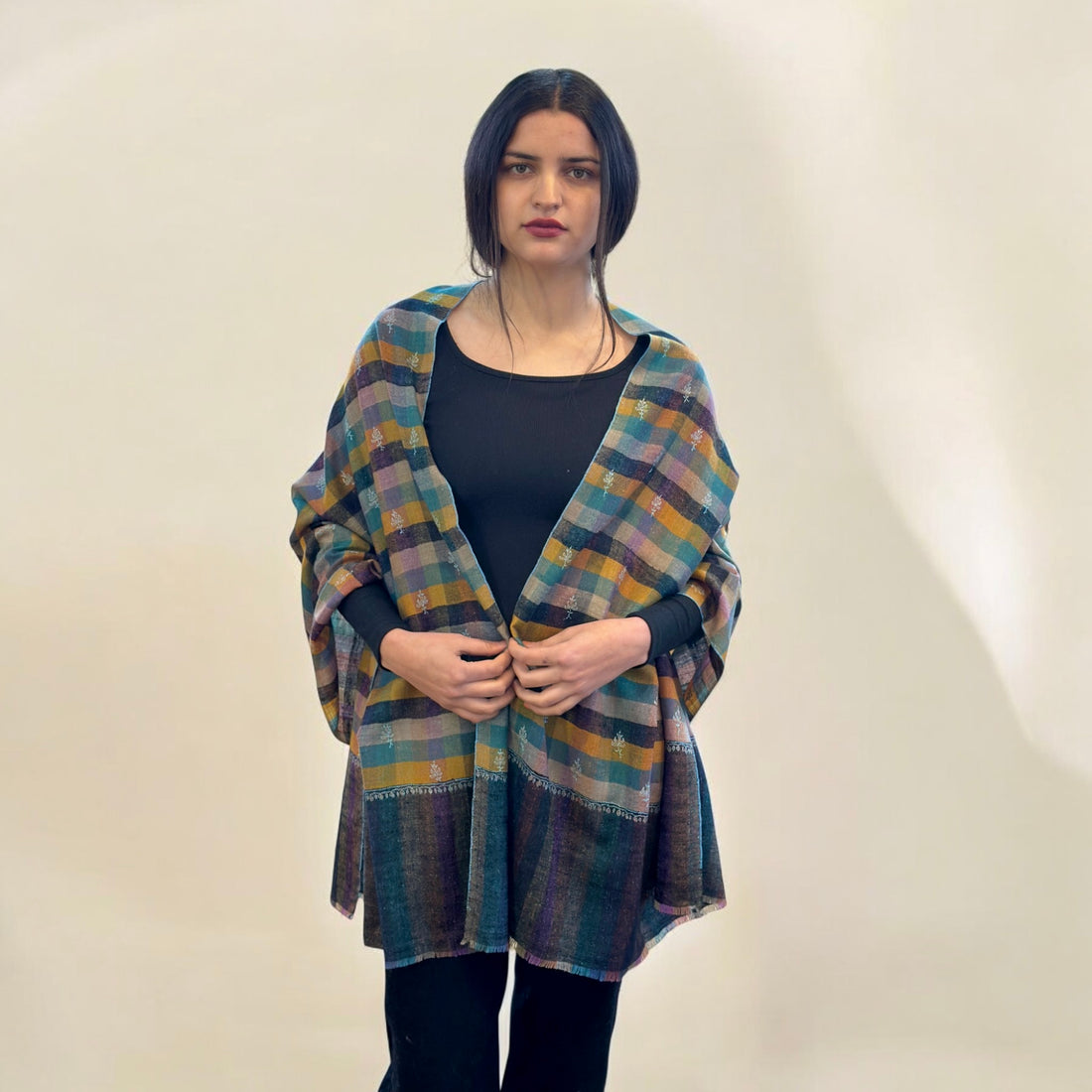 Polychrome Poetry Buti Dar Pashmina Stole