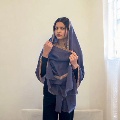 Silver Dawn Hashidar Pashmina Stole