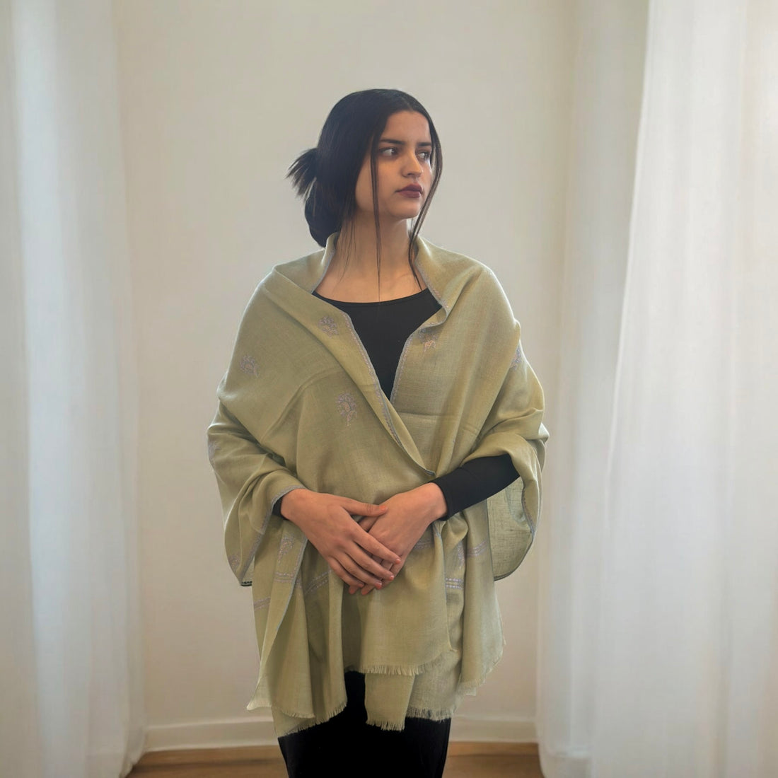 Willow Whisper Buti Dar Pashmina Stole